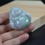 Natural Real Green Chinese Jade Buddha Pendant certified necklace JPT00000079