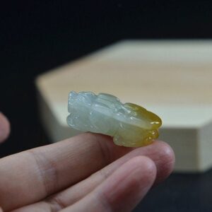 Yellow Pixiu statue Jadeite Pendant necklace JPT00000058