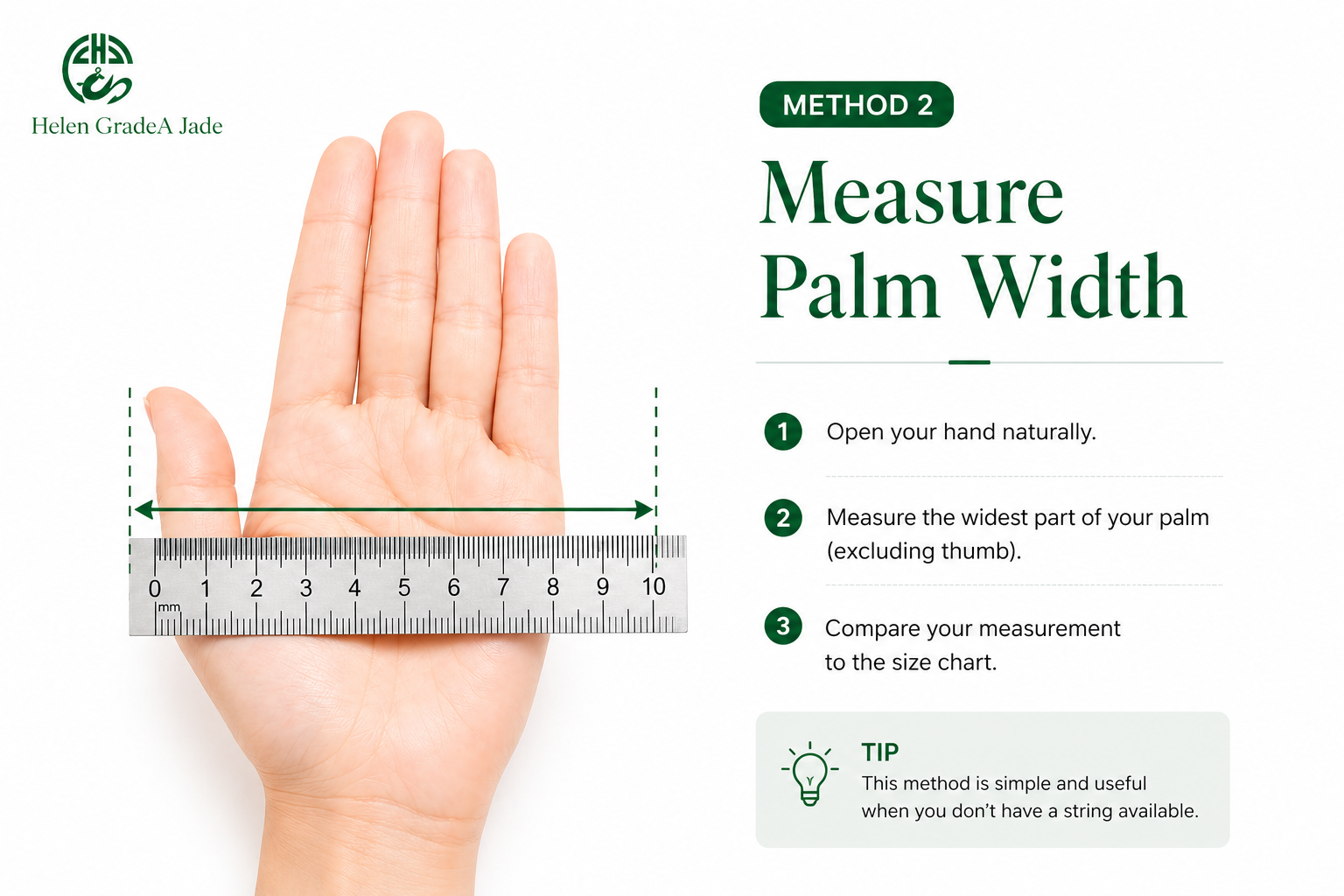 Jade Jewelry : How to measure bangle size, Helen Grade A Jade