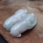jade icy pig pendant