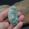 Jade buddha Pendant kuanyin handmade genuine necklace