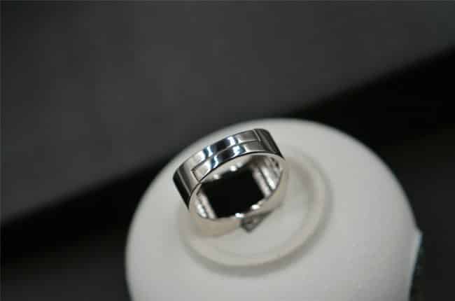 Natural black jade ring silver925 setting for men