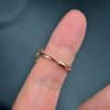 Gemstone jade ring silver 925 green donut