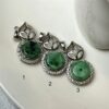 Green Jade Donut Pendant, Sterling Silver Gourd, Grade-A Jadeite JPT00000007 - Image 3