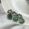 Green Jade Donut Pendant, Sterling Silver Gourd, Grade-A Jadeite JPT00000007
