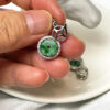Green Jade Donut Pendant, Sterling Silver Gourd, Grade-A Jadeite JPT00000007 - Image 6