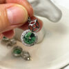 Green Jade Donut Pendant, Sterling Silver Gourd, Grade-A Jadeite JPT00000007 - Image 7