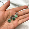 Green Jade Donut Pendant, Sterling Silver Gourd, Grade-A Jadeite JPT00000007 - Image 8