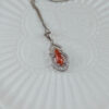 yellow jade pendant inlay silver 925 on the plate