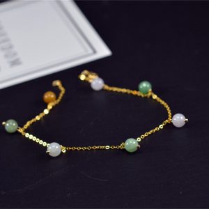 Jade beads bracelet
