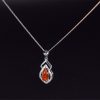 Bown jade silver necklace