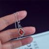 Bown jade silver necklace