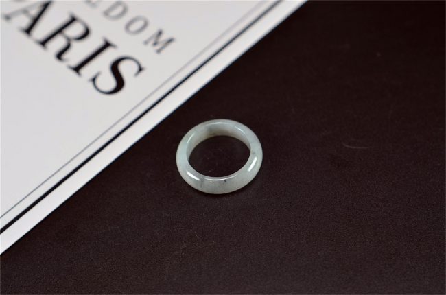 Black jadeite ring white black gemstone rings jade band ring 18mm 27121905