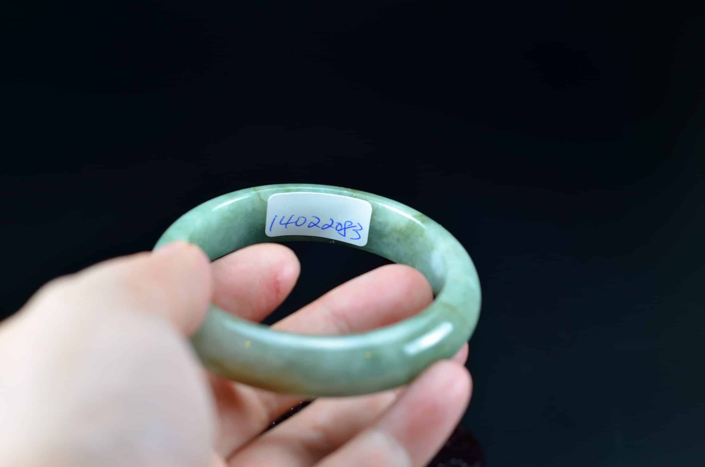 AAA Grade Natural Jade Gemstone Chain Link Bangle Bracelet – 7.5 Inch Gold Plated