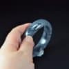 Modern Round Black Jade Bangle 58mm - Image 3
