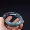 Black Solid Real Jade Bangle 58mm - Image 4