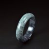 Black Solid Real Jade Bangle 58mm - Image 2