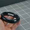 Handmade Black Jade Bangle 58mm - Image 4