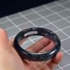 Natural Jadeite Jade Black Bangle 58mm - Image 4