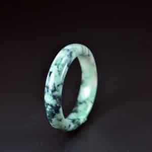 Grade A hotsell Natural Burmese Jade Bangle real untreated natural stone 54mm 22022053