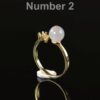 Natural Jade Adjustable Gold Filled Ring | Minimalist Open Band Crystal Ring | Universal Size Jade Jewelry - Image 2