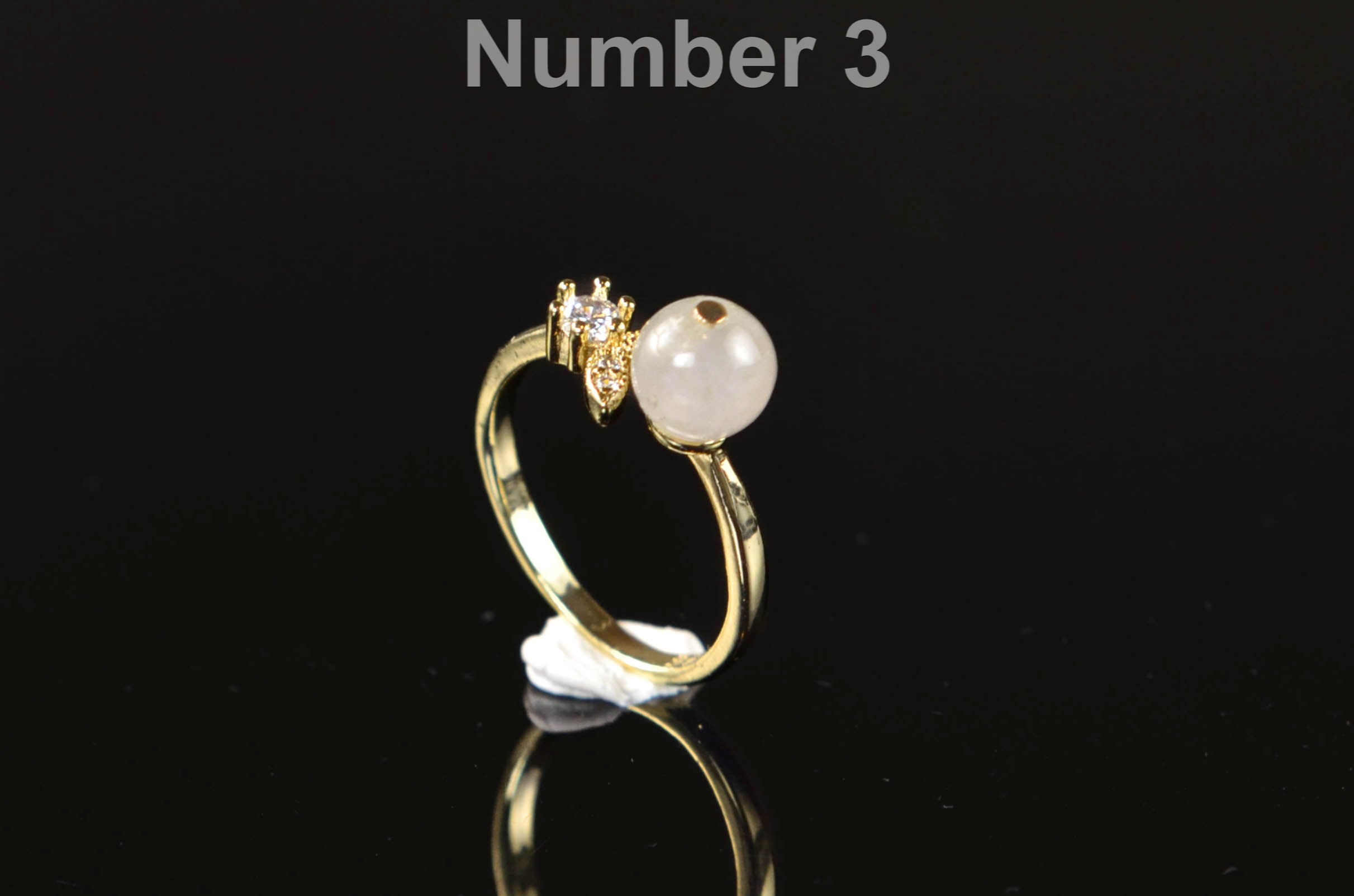 Natural Jade Adjustable Gold Filled Ring | Minimalist Open Band Crystal Ring | Universal Size Jade Jewelry - Image 3