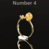 Natural Jade Adjustable Gold Filled Ring | Minimalist Open Band Crystal Ring | Universal Size Jade Jewelry - Image 4