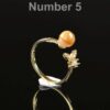 Natural Jade Adjustable Gold Filled Ring | Minimalist Open Band Crystal Ring | Universal Size Jade Jewelry - Image 5