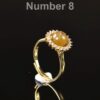 Natural Jade Adjustable Gold Filled Ring | Minimalist Open Band Crystal Ring | Universal Size Jade Jewelry - Image 8
