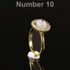 Natural Jade Adjustable Gold Filled Ring | Minimalist Open Band Crystal Ring | Universal Size Jade Jewelry - Image 10