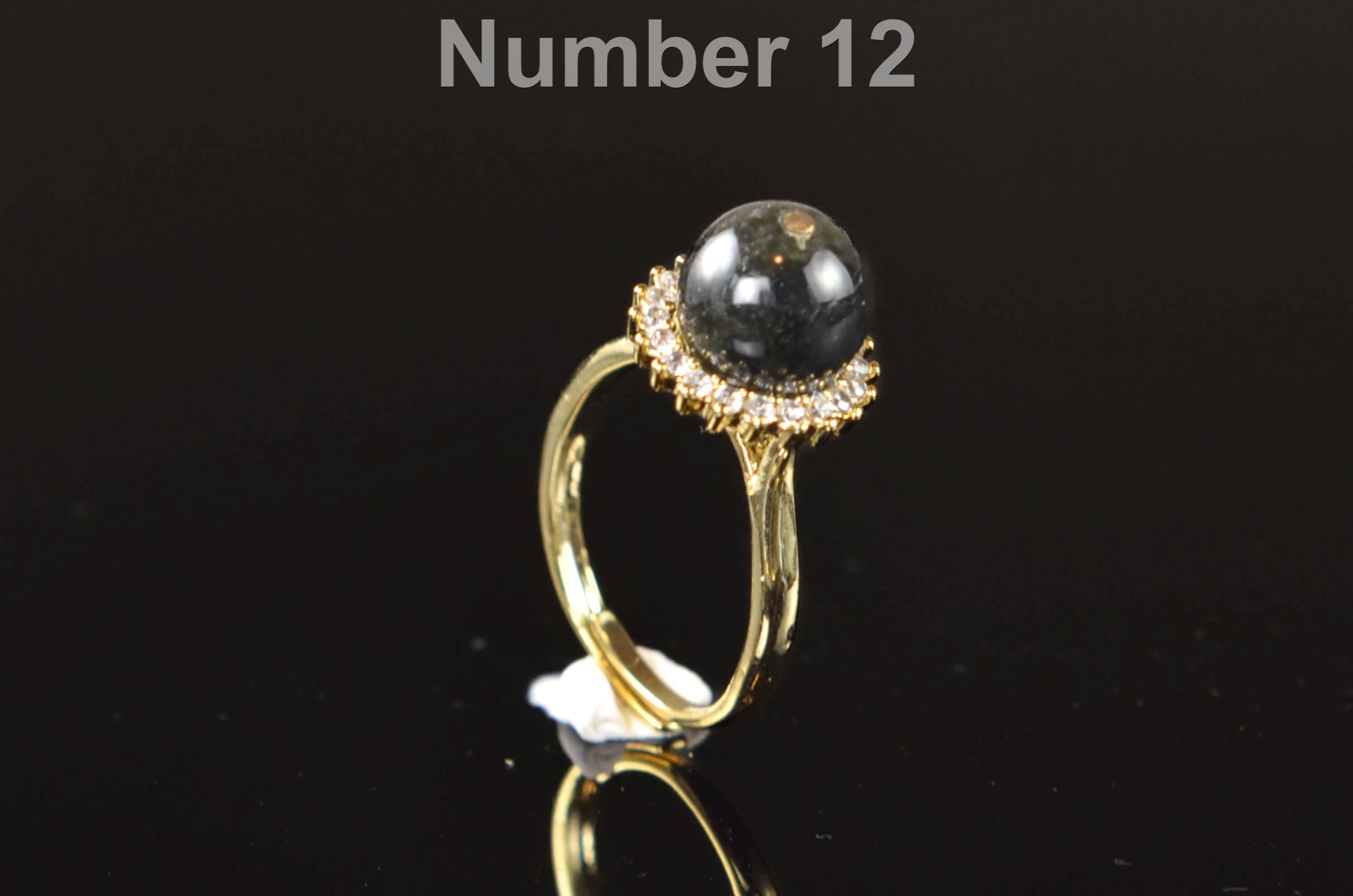 Natural Jade Adjustable Gold Filled Ring | Minimalist Open Band Crystal Ring | Universal Size Jade Jewelry - Image 12