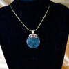 Icy jade pendant with silver 925 coin flower necklace JPT00000095 - Image 4