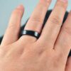 Jade Icy Jadeite Rings Stone Band Ring Light Black - Image 4