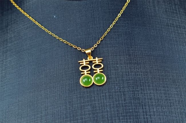 Bi jade Jasper green Jasperite silver 925 necklaces Pendant 03072061