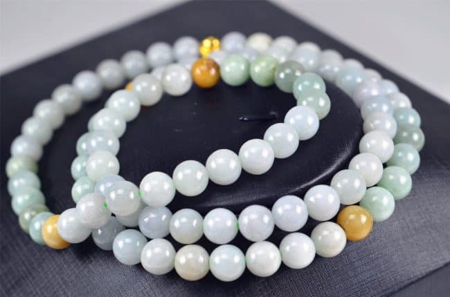 Multicolor jade beads real genuine Burma jadeite bracelet 9 mm 03072075