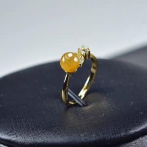 Jade ring Natural untreated jadeite stone Handmade size free silver plating setting 03072070