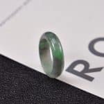 Jade rings stone band ring black 17.9 mm G5