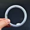 Hand Carved Jade Bangle Natural Green Jadeite Bracelet 60 mm - Image 4
