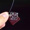Chinese Dragon Red Agate Sterling Silver 925 Pendant Necklace 13122002