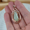 Jade Flower silver 925 pendant necklace JPT00000096 - Image 4