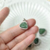 GreenHand-carved Jadeite Laugh Buddha Amulet Pendant silver 925JPT00000048