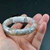 Natural Sakura flower Agate Bangle Madagascar Agate pink bangles 53mm 14022047 - Image 6