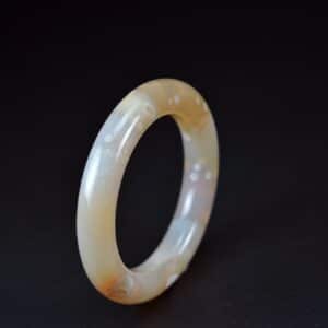 Pink White Cherry Blossom Agate bangle 57 mm 20052007