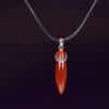 Christmas gift Minimal design Red Agate Sterling Silver 925 Pendant Necklace AGAT0003 - Image 2