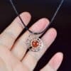 Conch Shell Agate Sterling Silver 925 Pendant Necklace paired gift AGAT0008 - Image 2