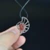 Conch Shell Agate Sterling Silver 925 Pendant Necklace paired gift AGAT0008 - Image 3