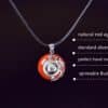Agate Necklace Sterling Silver 925 Pendant Buddha Inside AGAT0009