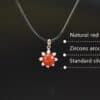 Red Agate Sterling Silver 925 Pendant Necklace AGAT0011 - Image 4