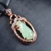 Jade Flower silver 925 pendant necklace JPT00000096 - Image 2
