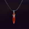 Christmas gift Minimal design Red Agate Sterling Silver 925 Pendant Necklace AGAT0003